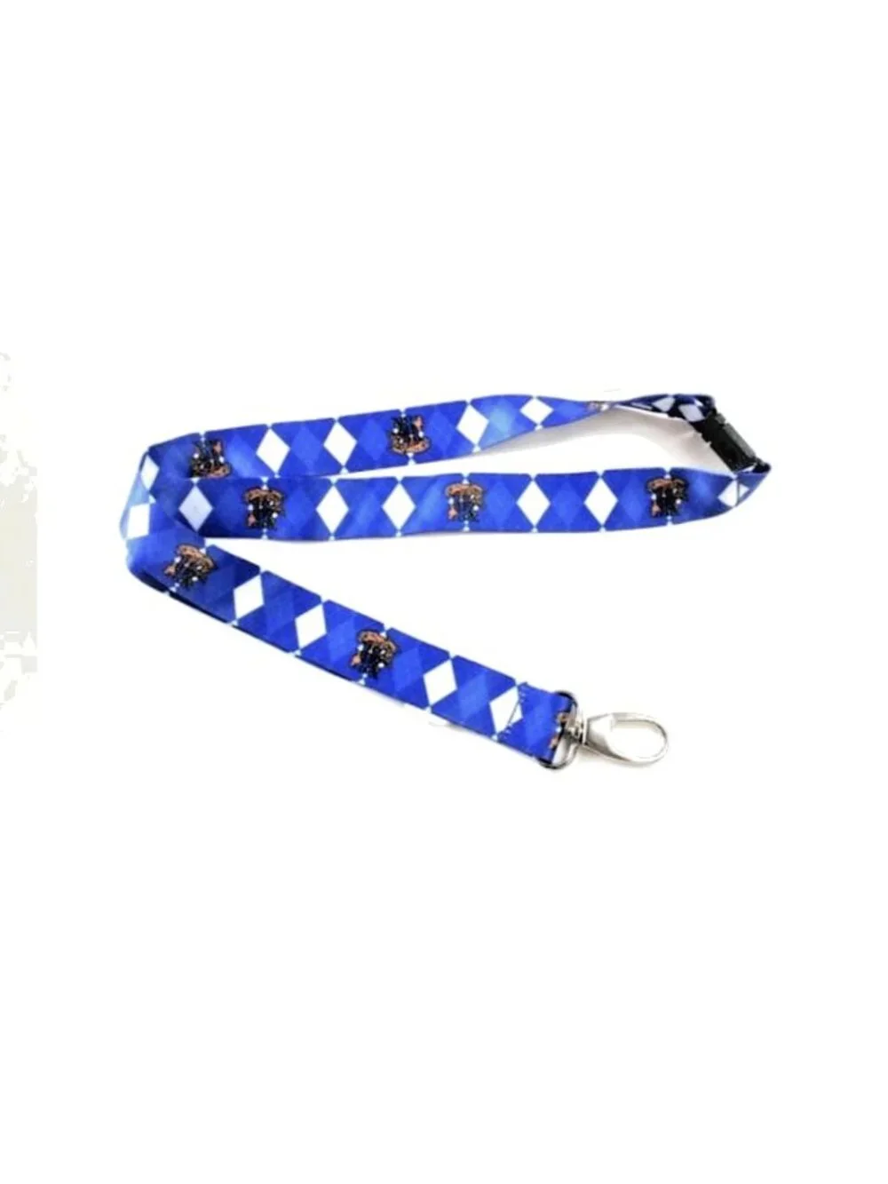 Kentucky Wildcats Lanyard Keychain Reversible Argyle Pattern With Clip New NCAA
